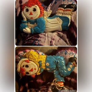 Raggedy Ann and Andy Set of Plastic Plaque Wall Decor:1977 Bobbs-Merrill $20